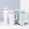40oz Stainless Steel Insulated Giant Cup with Straw – Portable Ice Buster for Car