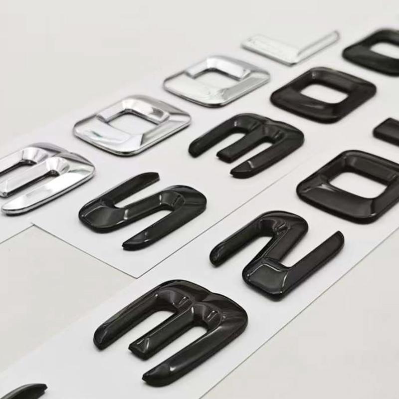 HUUML1 3D ABS Car Letters Logo S300L S320L Badge Sticker Emblem Decals For Mercedes Benz S Class S300L S320L V221 V222 Tail Accessories