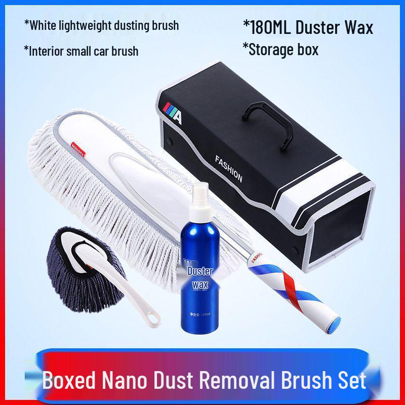 Telescopic Lint-Free Car Cleaning Mop with Soft Bristles