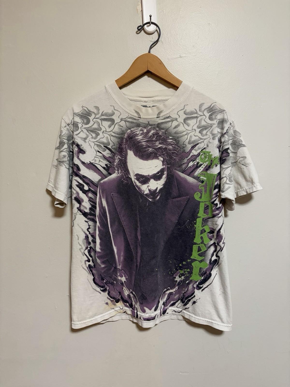 Vintage Batman The Dark Knight T-Shirt The Joker Heath Ledger Size Medium Unisex T-Shirt XXXXL