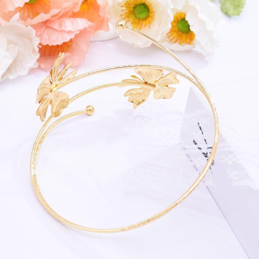 Blumenarmband Hohlarmband Mode Offenes Armband Party