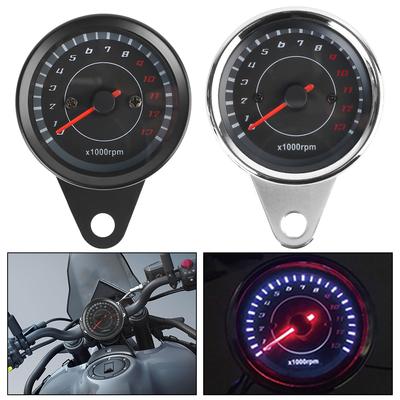 Auto Gauge Mit LED Licht Motobike Zubehör Motorrad Tachometer Moto Teile Geändert Kilometerzähler Universal Maschinen Moto Tachometer