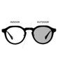 [Zoff] Boston-style Photochromic Sunglasses (Black)  Lens Color Changes  UNITED ARROWS  Crown Panto Black Rim Unisex UV Protection Stylish Unisex