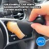 2PCS Car Interior Detailing Brush, Auto Soft Bristles Dust Brush Curved Brushes, Automotive Interior Cleaning Tool for Cleaning Panels Scratch Free