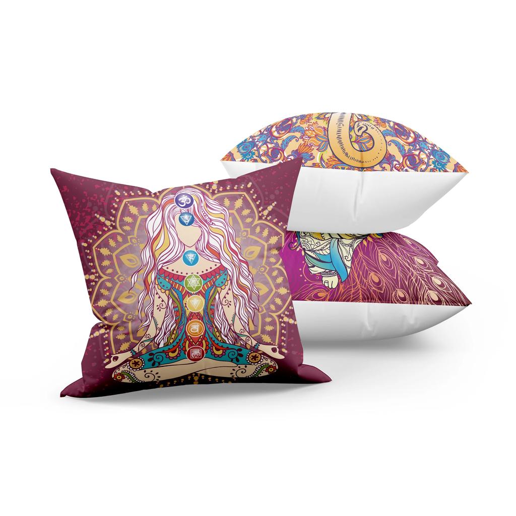 Mysterious Vintage Religious Yoga Symbol Pillowcases Home Decor housse de coussin cojines decorativos para sofá poduszka