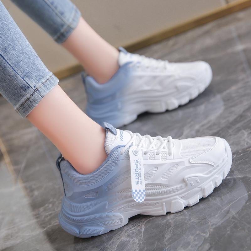 CRLAYDK Women's Walking Shoes Platform Non Slip Running Sneakers Gradient Breathable Workout Girls Sports Comfort Tennis