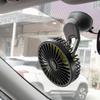 Wentylator samochodowy zasilany przez USB, 3-biegowy, regulowany, do deski rozdzielczej, z przyssawką, do deski rozdzielczej, do przedniej szyby