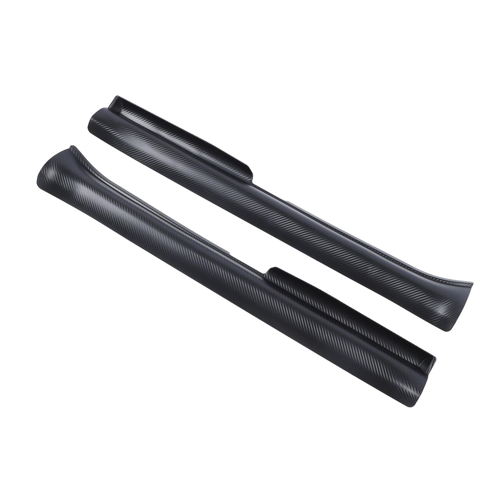 

2Pcs Car Door Sill Guard Carbon Grain Door Sill Scuff Plate Protector Sticker Replacement for Tesla