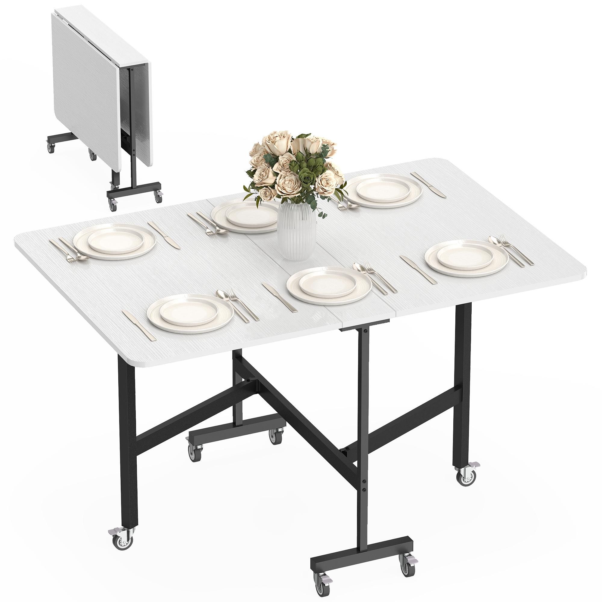 Mobile Folding Table with 6 Casters
