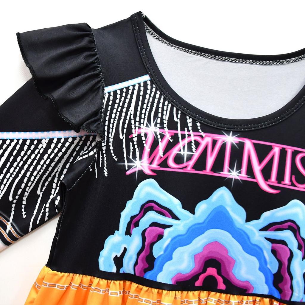 New Children's Dress Cosplay Witch Hunting Group Performance Outfit  Flying Sleeves Long Sleeved A-line Skirt Fashionable Cute Comfortable Dress