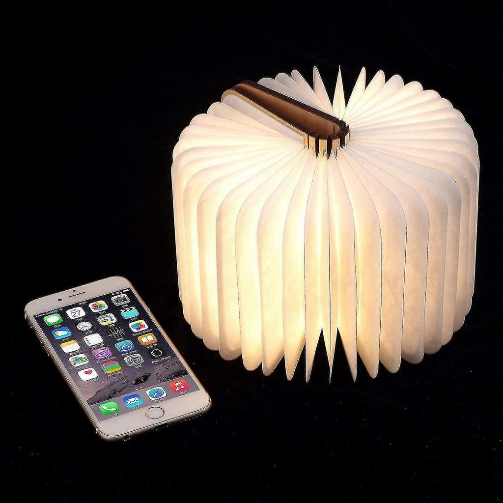 Led Wooden Book Lamp, Folding Magnetic Book Lamp, Usb Rechargeable Led Paper Lamp, Decorative Light
