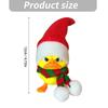 3D-Printed Christmas Duck Figurines, Funny Angry Yellow Duck Deccorations with Red, White, and Green Trim for Desks, Shelves, Entryways, and Cabinets