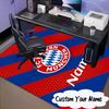 Custom Name Bayern Munich Crest Rug for Living Room, Game Rooms, Office, Bedroom, Floor Mat Playful Design, fan gifts Christmas decor