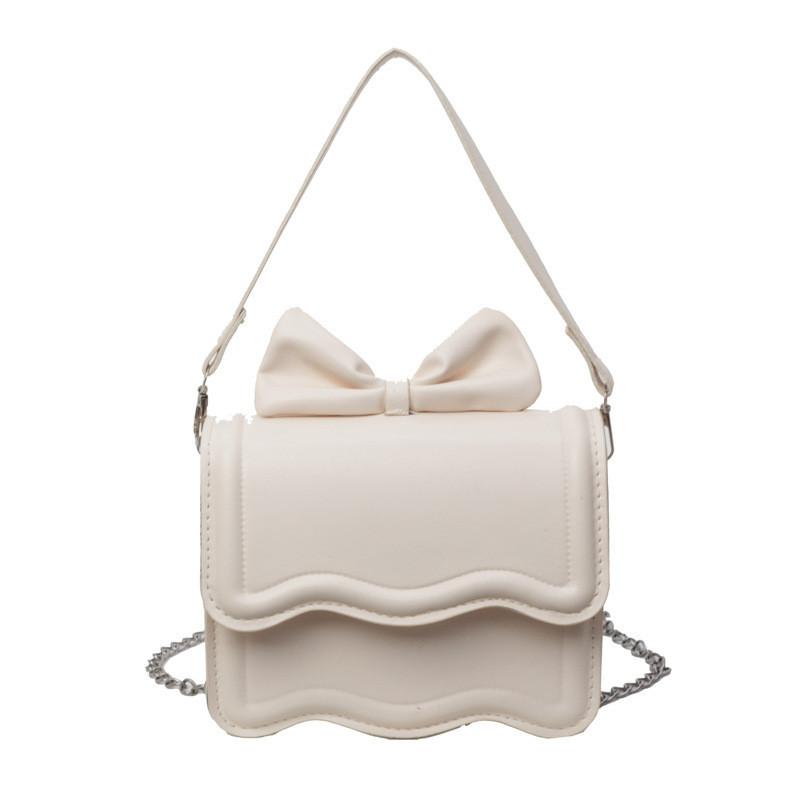Elegant Bowknot Handbag For Women Stylish And Versatile Small Shoulder Crossbody Bag 2024 Trendy Fashion бежевый