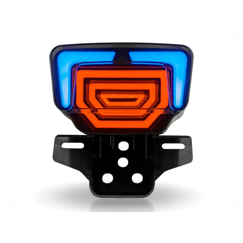 

Мотоциклетные светодиодные задние сигнальные огни, стоп-сигнал, интегрированный задний фонарь с динамическим мигающим фонарем для Honda CG125 TMX125/155 синий