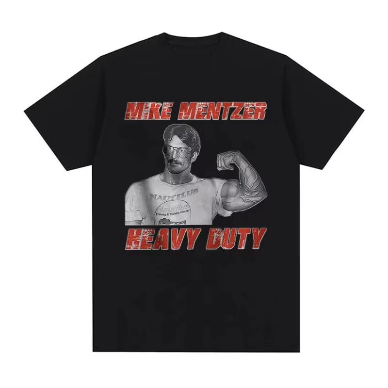 Vintage Mike Mentzer Grafik T-Shirt Damen Bodybuilder Print Kurzarm T-Shirts Herren Baumwolle Oversized T-Shirt Streetwear Top