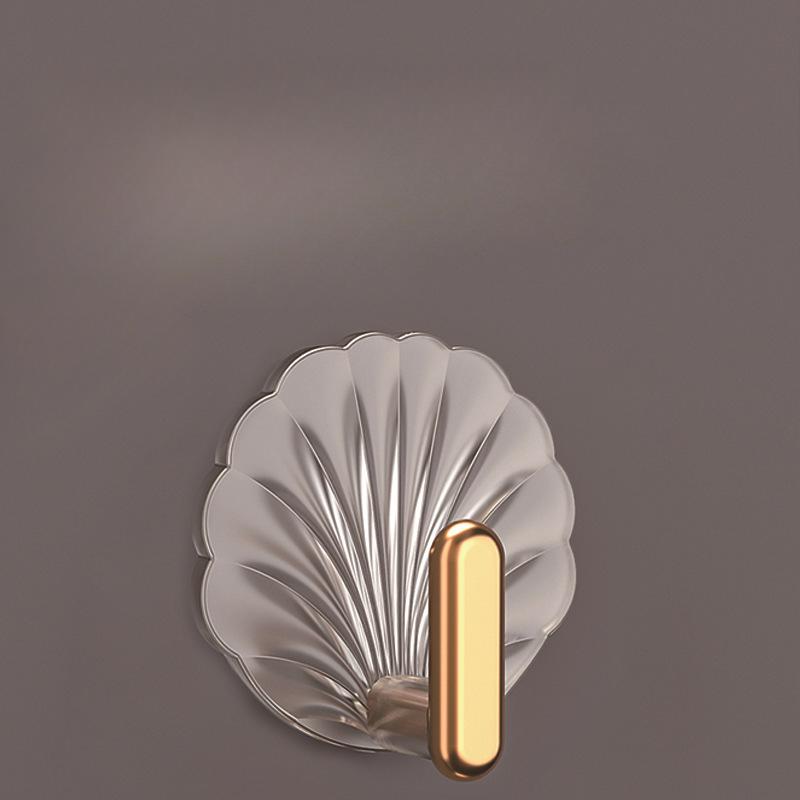 Light Luxury, Shell Shaped Hook, Acrylic, Adhesive Hook, No Punching, Adhesive Hook, Bathroom Wall, Door Behind Bathroom Adhesive Hook