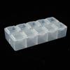 Versatile 10 Grids Plastic Storage Box for Makeup Pills and Small Parts