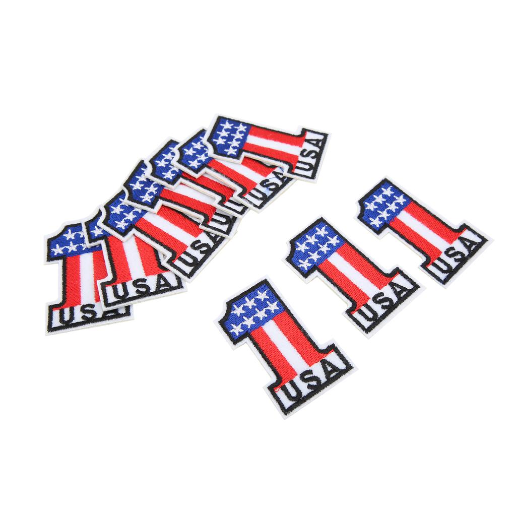 10Pcs Iron On Patches Number 1 Design Premium Cotton Material Wide Application Durable Iron Patches for Jean Bag Hat