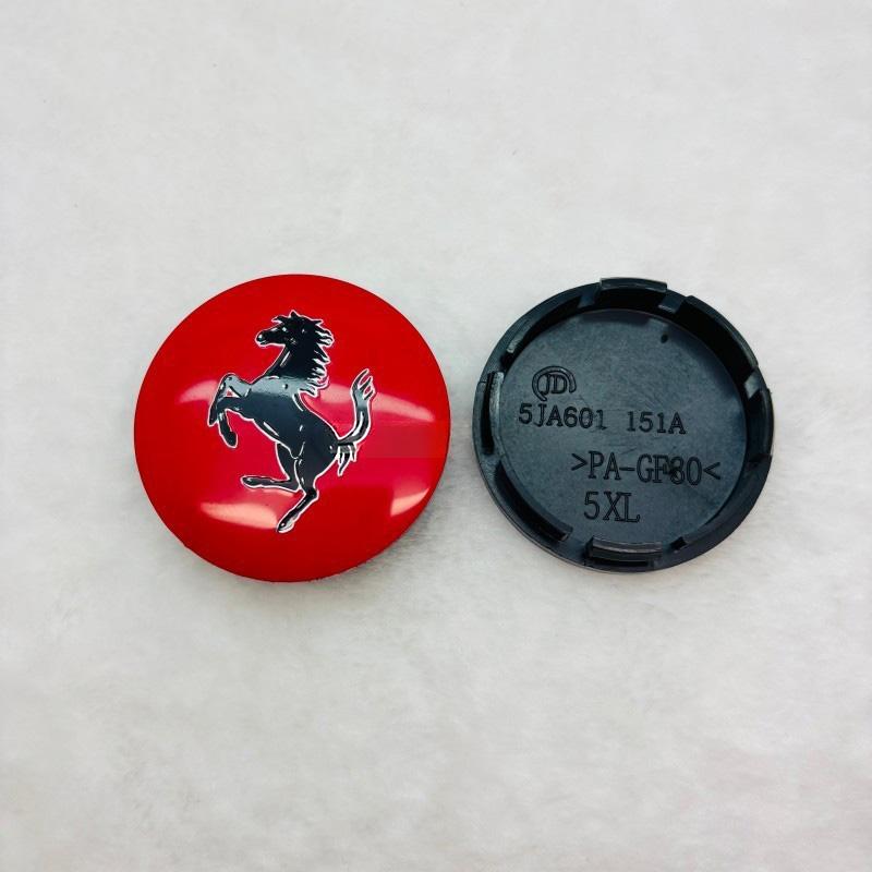 1 peça 56mm Emblema Cavalo Ferrari Emblema Calotas Centrais de Roda de Carro Capas de Aro Adesivos Para Ferrari SJ Roma F8 SF90 Acessórios