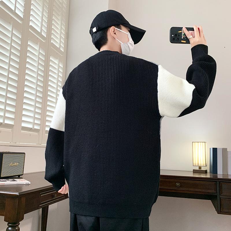 Anyang Men's Color Block Wool Sweater - Autumn/Winter 2024 Collection