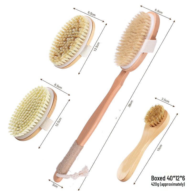 5-Piece Boar Bristle Exfoliating Brush Set