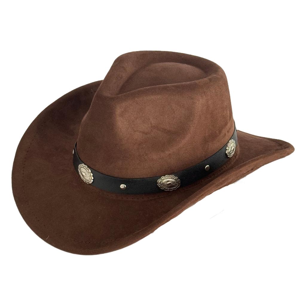 Hot-selling retro bull's head big-brimmed top hat, European and American suede western cowboy hat, men's temperament jazz hat