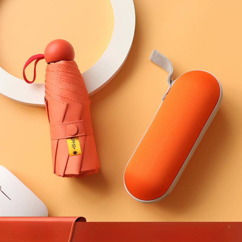 Mini Capsule Umbrella Light Sunny Rainy Umbrella Women Anti-UV Sunshade Pocket Sunscreen Umbrella Portable Paraguas