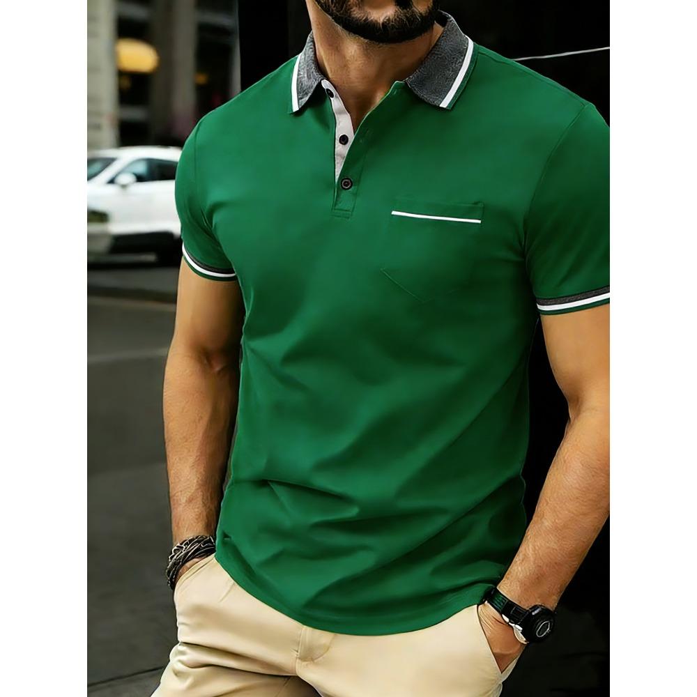 Men's New Summer Casual Short Sleeved Breathable Fashionable Polo Shirt