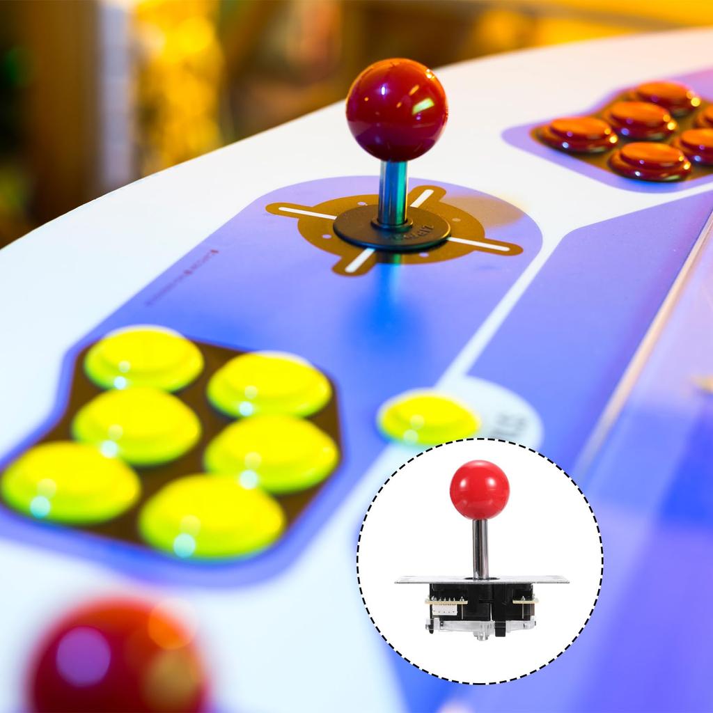 Uxcell PC Joystick DIY Kit Arcade Game Joystick DIY Part Arcade Button ABS 5 Pin for PC Classic Arcade Red