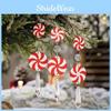 Cheerful 3pcs Plastic Candy Cone Hanging Ornaments For Holiday Decor