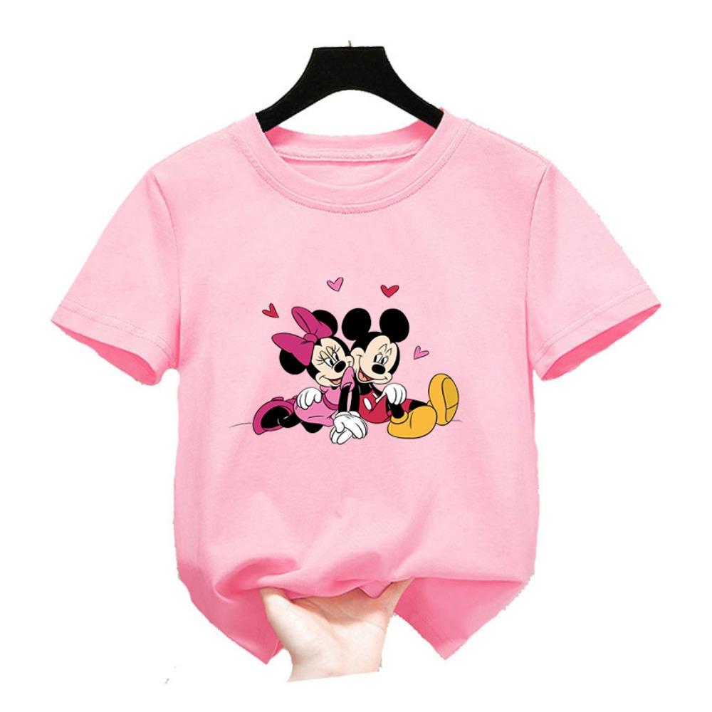 Cartoon printed children's T-shirt clothing round neck children's top