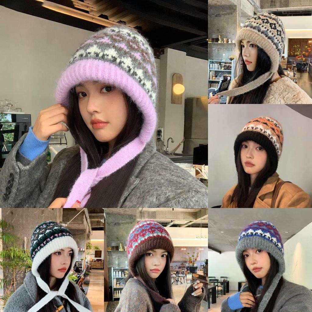 Colorblock Beanie For Women Winter Casual And Fashionable Headwear