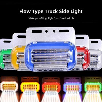 Universal Truck Trailer Van Bus 1PC 24V LED Car Truck Side Marker Lights External Signal Indicator Lamp Blue Red Yellow