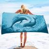 1 Stück Delfin-Print Handtuch Sport Schnelltrocknend Super Saugfähig Camping Handtuch Super Weich Leichtgewicht Fitnessstudio Schwimmen Yoga Strand Handtuch