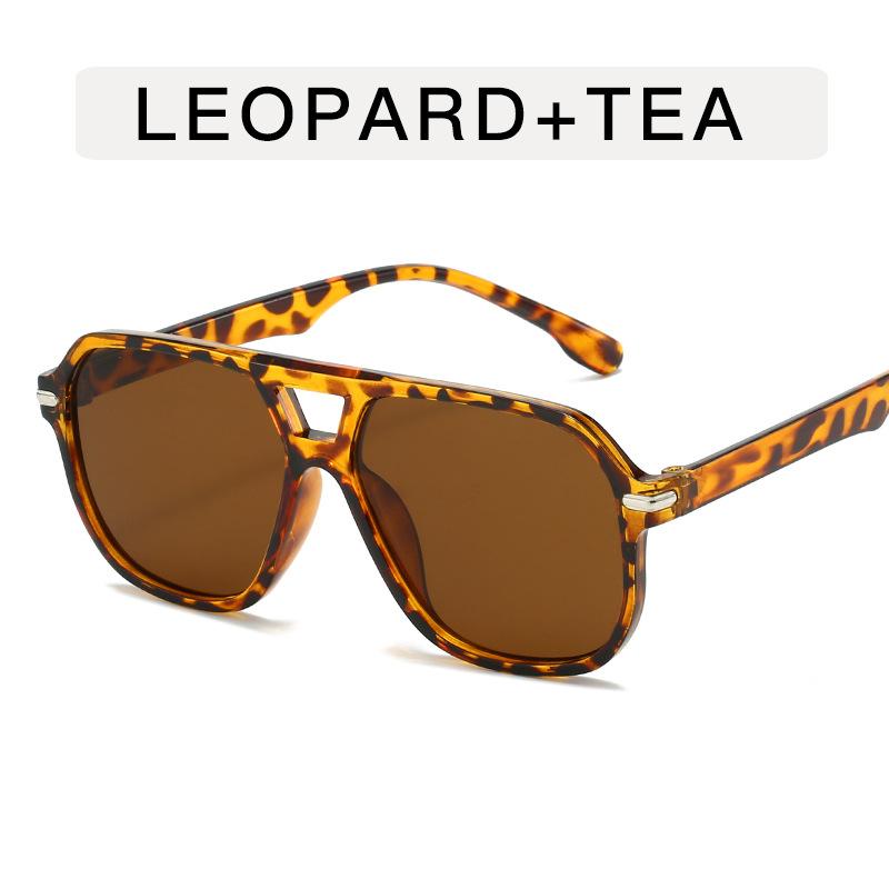 Women Outdoor Ocean Slice Double Beam Sunglasses New Retro Jelly Color Women Square Sun Glasses Uv400 Goggles Eyewear