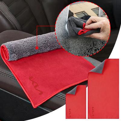 Microfiber Car Cleaning Towel Thicken Soft Drying Cloth Car Body Washing Towels For Rio Sportage R K3 K4 K5 Ceed Sorento Cerato Soul