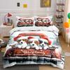 Festive Pups' Snowy Charm Bedding Sets Duvet Cover Sets Duvet Covers Pillowcases(1*Duvet Cover 2*Pillowcases Without Duvet Insert)
