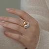 Elegant Ins-Style Matte Irregular Adjustable Ring for Women - Fashionable, Versatile, and Trendy Index Finger Jewelry.