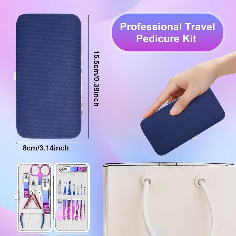 Manicure Set Nail Clippers Pedicure Kit Men Women Grooming kit Manicure Professional Nail Care Tools Gift with Luxurious Travel