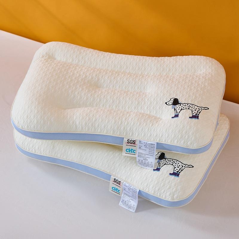 1Pc Cartoon Embroidered Pillow for Kidsren and Students Partitioned Neck Pillow Pillow Core