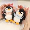 Chubby Penguin Plush Toys Pendant Soft Stuffed Cartoon Flower Hat Penguin Toys Kawaii Keychain Bags Car Decor Nice Present Gift