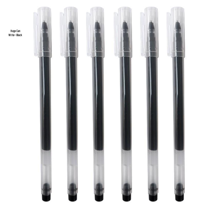 Super Capacity Direct-Fill Exam Pen: Black Needle-Tip Rollerball Water-Based Pen for Students