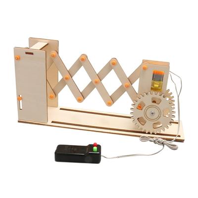 DIY Science Gismo Wooden Folding Security Gate Physics Experiment Teaching Equipments Kits STEM Toy Kids Learning Toy