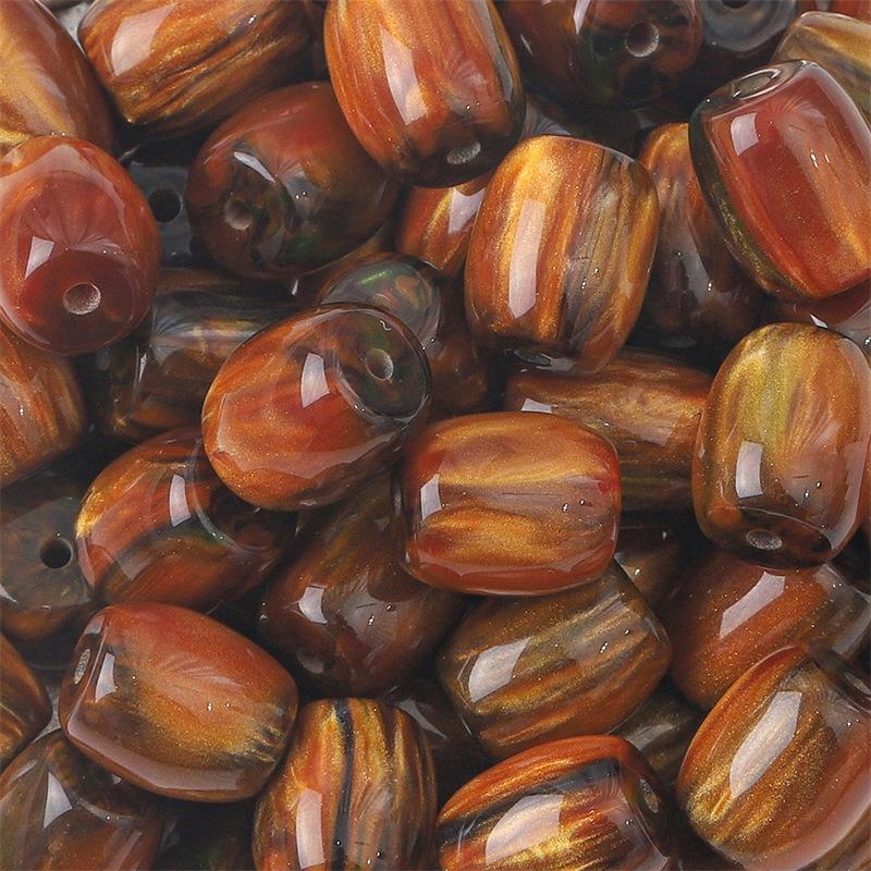 

12 мм Переливающиеся Радужные Бусины из Смолы с Эффектом Омбре Звездное Небо – Многоцветные Круглые Свободные Бусины для DIY Рукодельных Аксессуаров