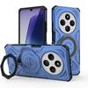 KEYSION Shockproof Magnetic Case for Redmi 14C Silicone+PC Upright Live Metal Ring Stand Phone Back Cover for Xiaomi POCO C75