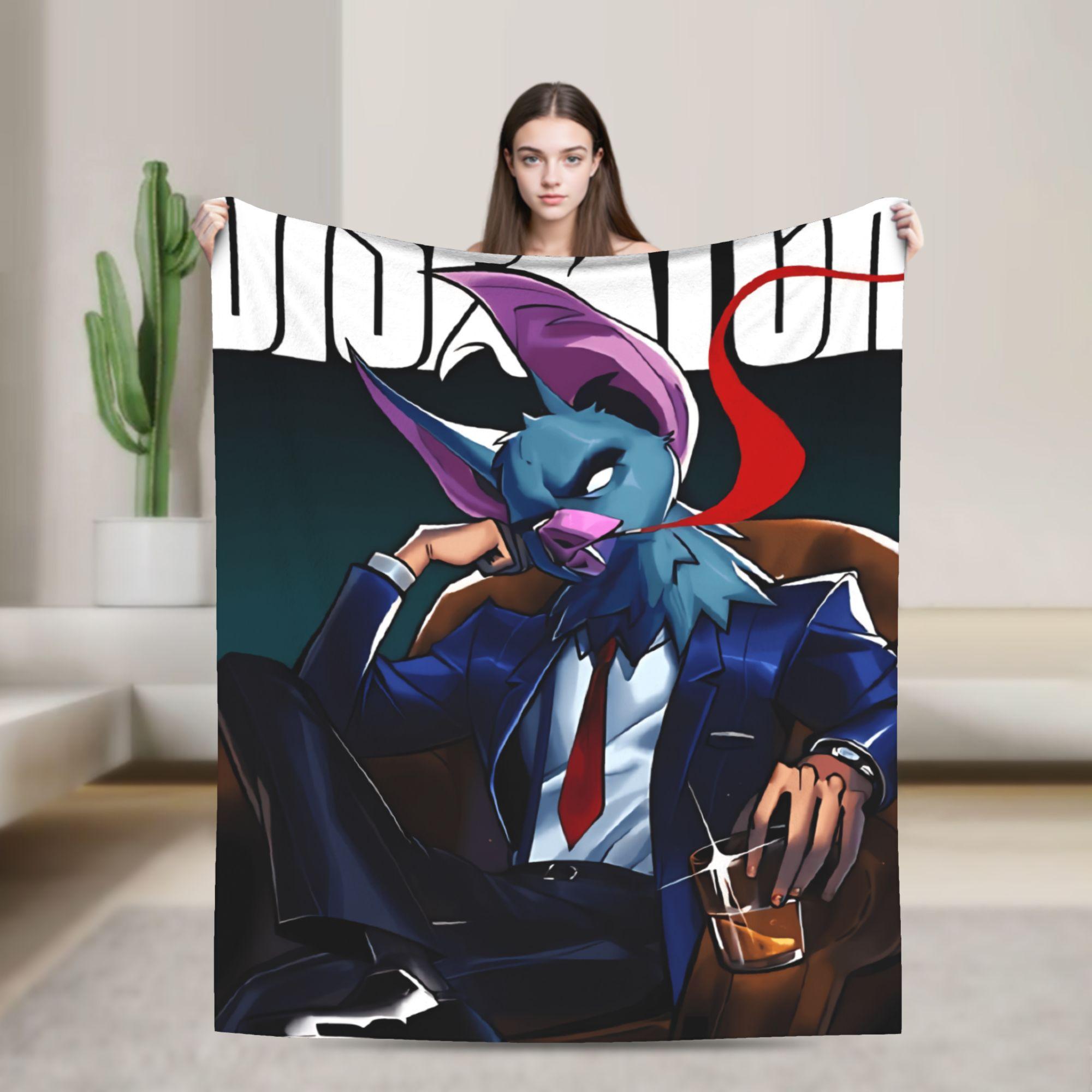 Warm Blanket Kids Travel Dispatch Game Character Fanart Inspired Throw Blanket Flannel Bedspread For Couch Chair Sofa Bed Cover 75x90cm