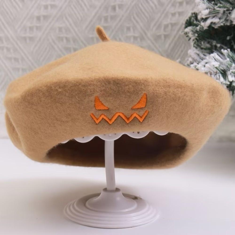 Lightweight Pumpkin Face Cap Embroidered Embroidered Painter Hat Autumn Winter Dress