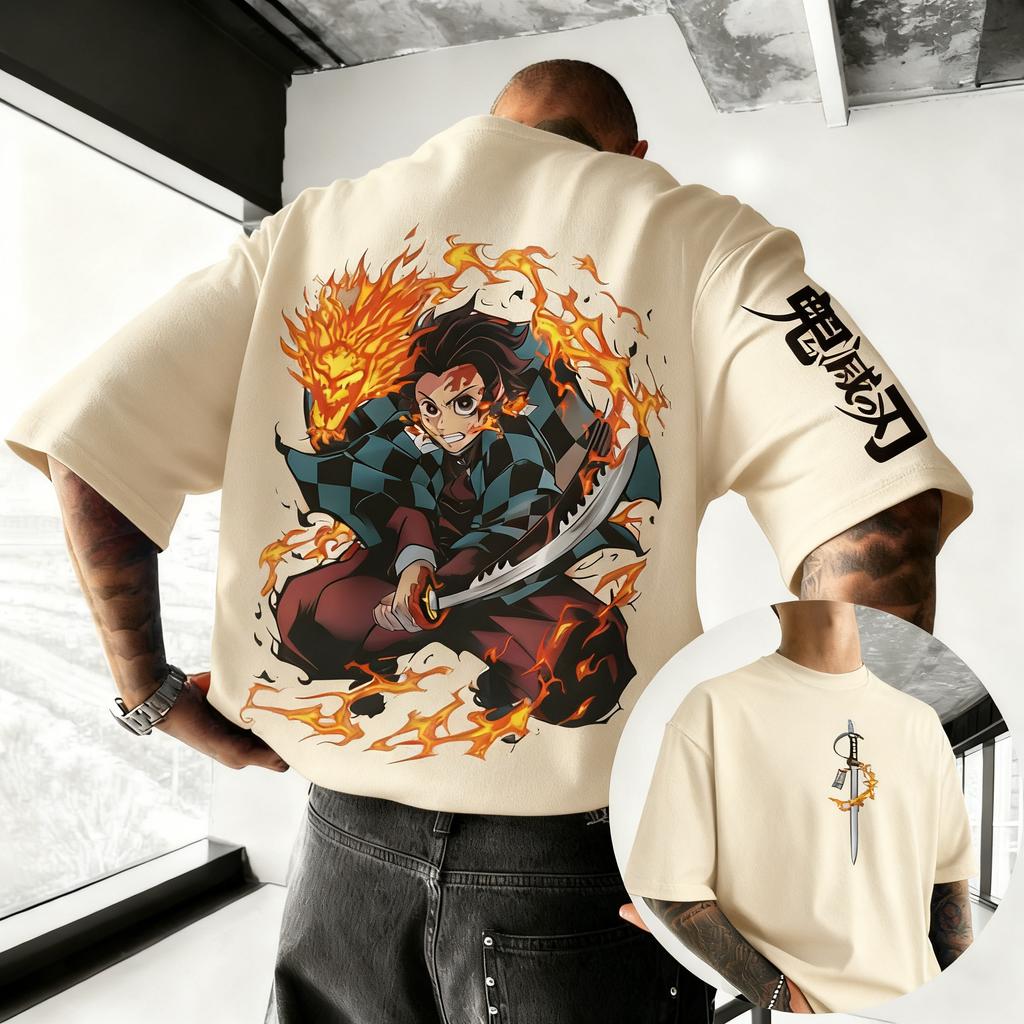 Demon Slayer Anime Printed Charcoal Jiro SpringSummer New Y2K Super Style Mens and Womens Streetwear