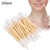 200Pcs Double Head Makeup Swab Cotton Buds Bamboo Wood Sticks Cleaning Soft  Tips for Removal Daily Cleansing Skincare Nail Art